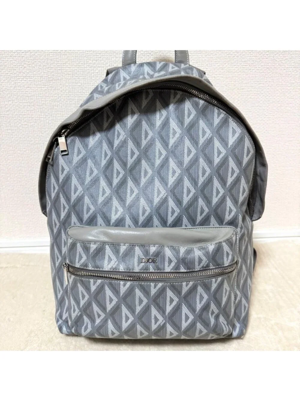Dior Backpack CD Diamond Gray